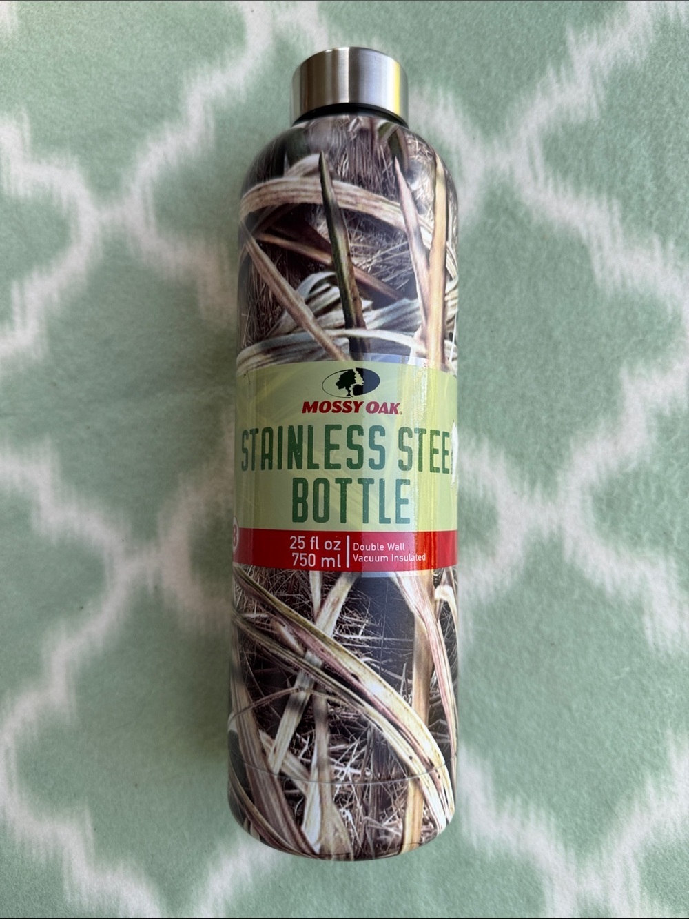 NWT Mossy Oak Camo Stainless Steel Bottle - Green, Brown, Tan